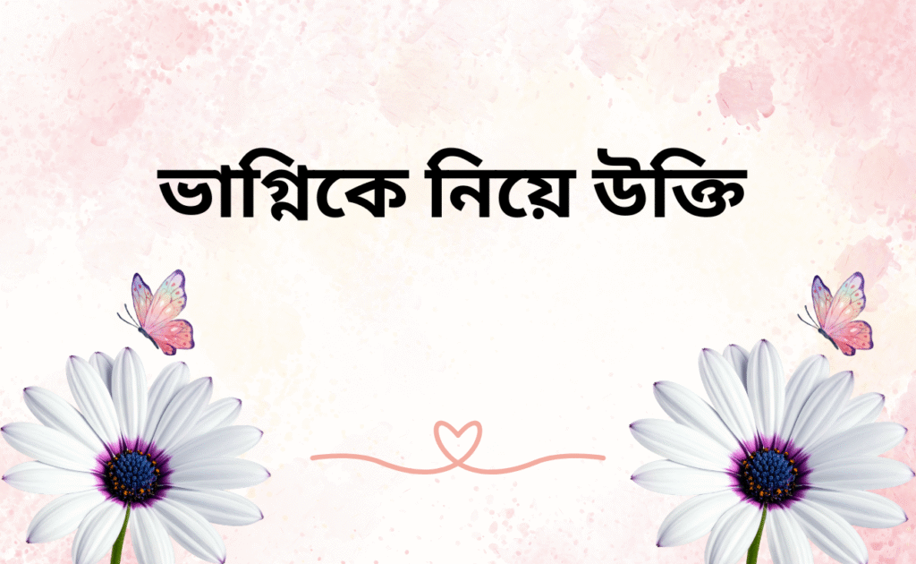 ভাগ্নিকে নিয়ে উক্তি, স্ট্যাটাস, কবিতা ও কিছু কথা