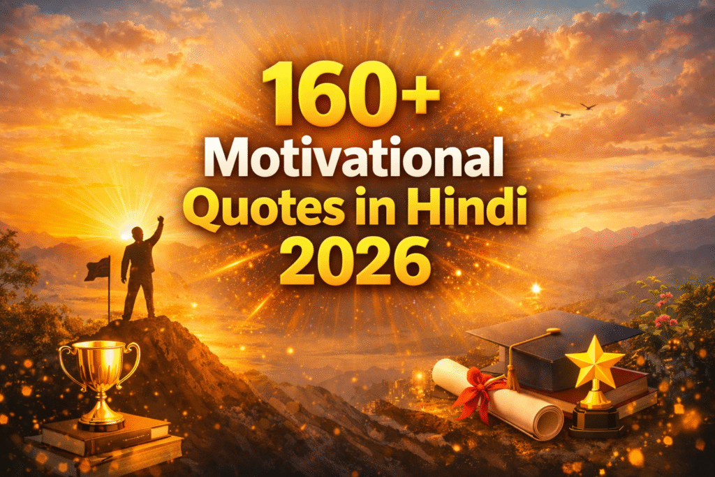 160+ Motivational Quotes in Hindi 2026 160+ Motivational Quotes in Hindi 2026 Image.png