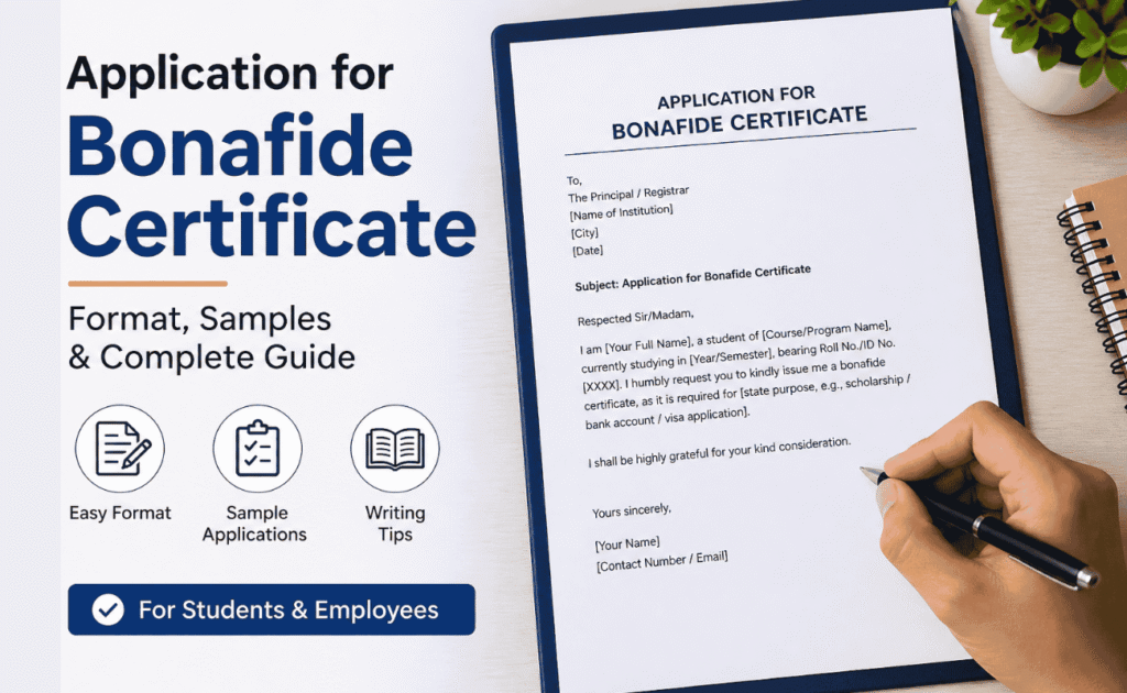 Application for Bonafide Certificate: A Complete Guide & 10 Samples Application for Bonafide Certificate: A Complete Guide & 10 Samples